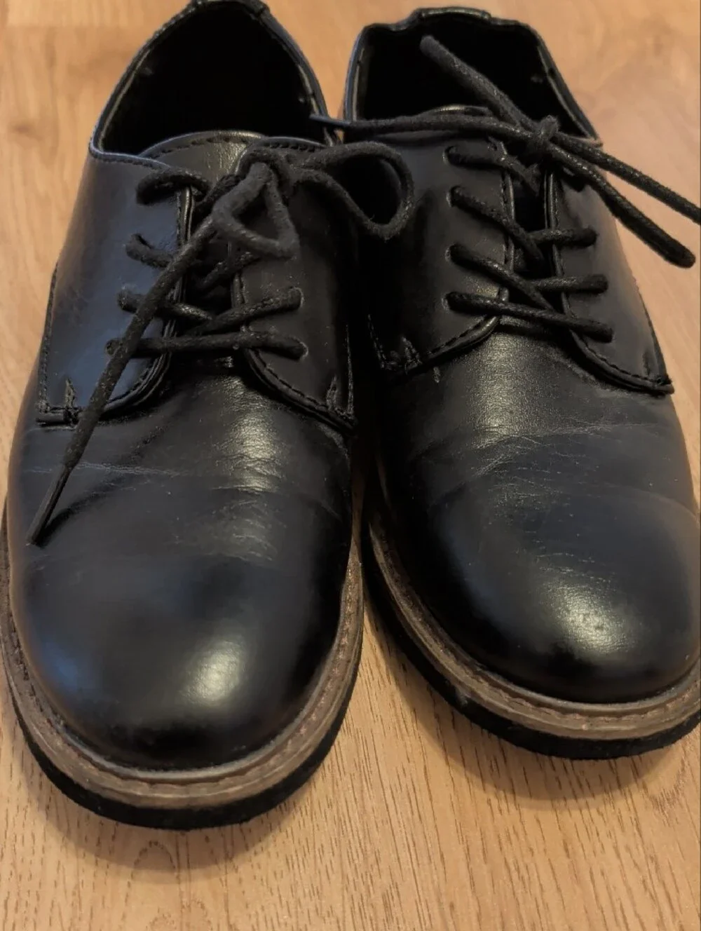 Deer Stags Black Kids Dress Lace-Up Shoes